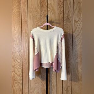 POL Star Patchwork Long Sleeve Top